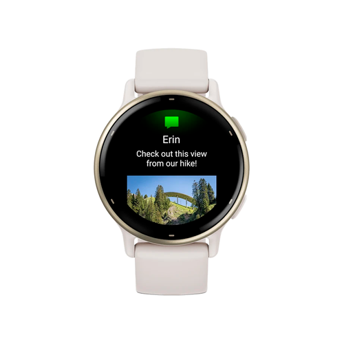 Умные часы Garmin Vivoactive 5, 42.2mm, Cream Gold / Ivory White (010-02862-11)