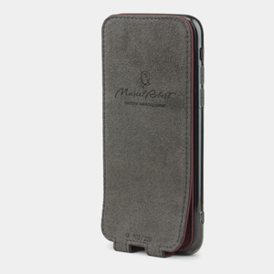 Чехол для iPhone X/XS из натуральной кожи теленка, бордового цвета