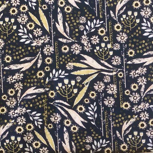 ПОЛНОЧНЫЕ ЦВЕТЫ #4,отрез 45 см  100% хлопок Handmade Fabrics 1