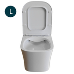 Унитаз подвесной безободковый WAVE PROMO сид. дюропласт, м/л, быстр, БЕЛЫЙ глянец (L)