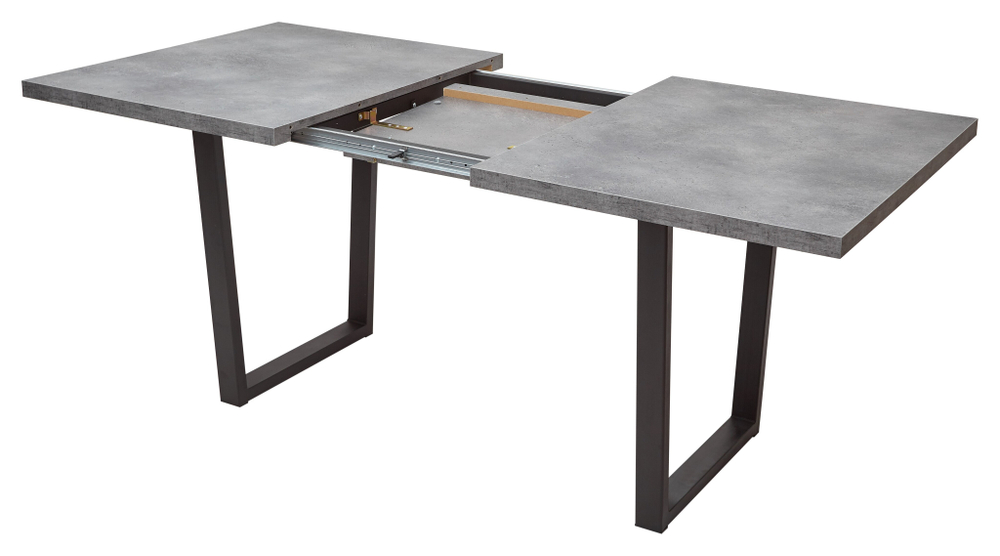 Стол М-City DISAUR Лофт 160 Бетон Портленд, Черный