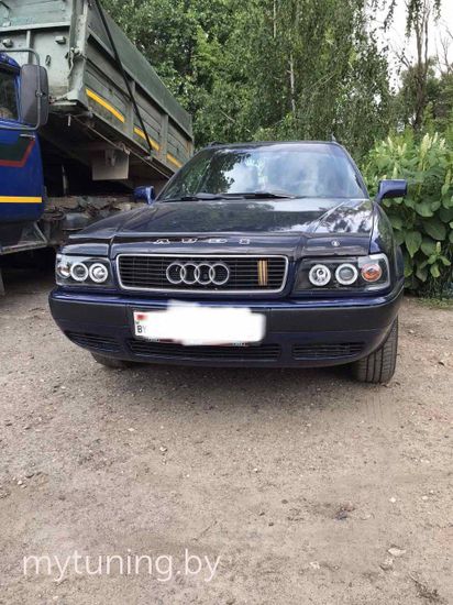 Передние фары ANGEL EYES BLACK для Audi 80 B4