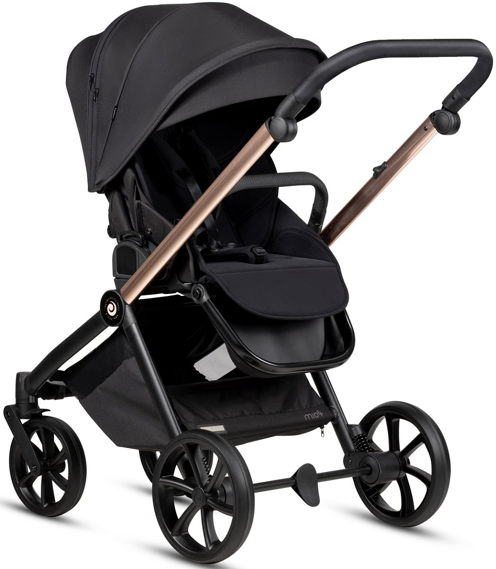 Детская коляска Tutis Mio 3 Plus Black Edition New 3 в 1 с автокреслом Beno Black 1622292 Rose Gold