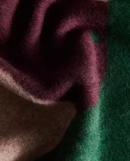 ZARA HOME ПЛЕД ИЗ СМЕСОВОЙ ШЕРСТИ, ЗЕЛЕНЫЙ
