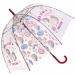 Зонт-трость женский купол «Единорог» микс 4 цвета, 8 спиц, d-82см, длина в слож. виде 82см