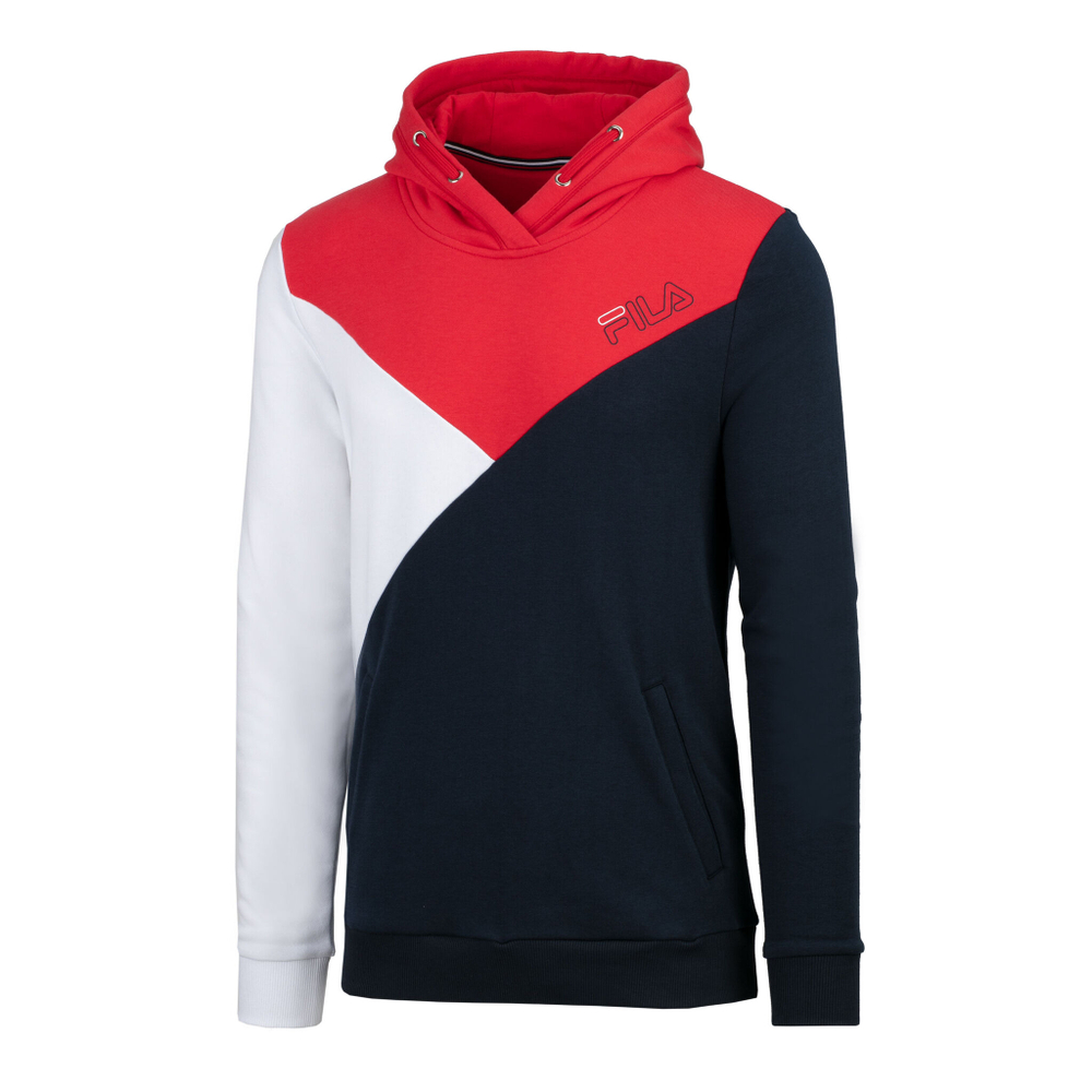 Мужская кофта теннисная Fila Jacob Hoody Men - Dark Blue, Red