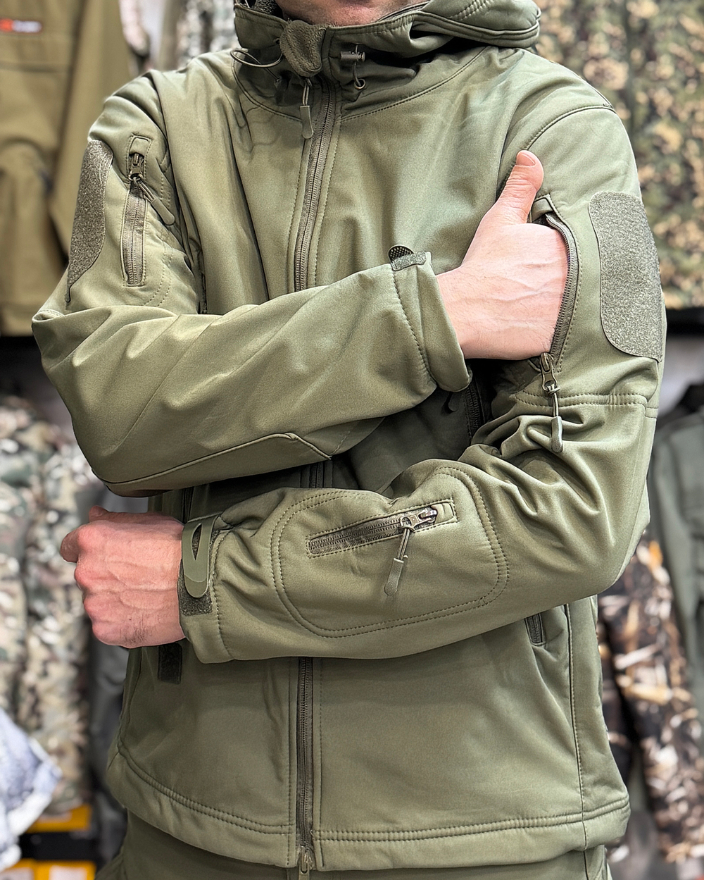 Демисезонный костюм СофтШелл "Олива"