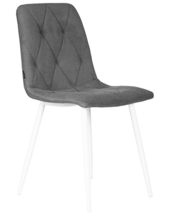 Стул обеденный DOBRIN CHILLY ROMBO, Серый Simple 33, основание белый