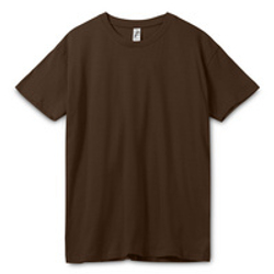 Футболка унисекс Regent 150, темно-коричневая (шоколад)