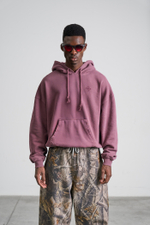 Худи Nothomme Monterest Vintage Washed Distressed Hoodie "Black Plum Purple Spot"