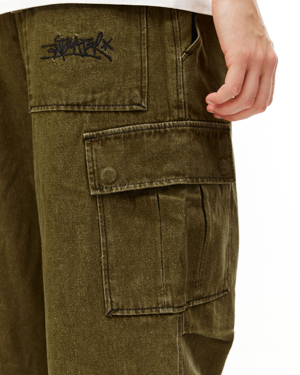 Джинсы Anteater Wide Cargo Denim Green