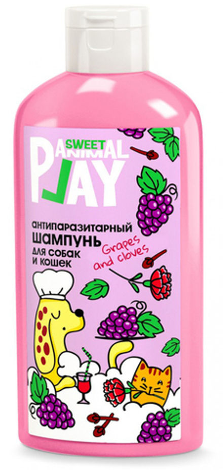 Animal Play 300мл Sweet Шампунь репеллентный для кошек и собак с ароматом винограда и гвоздики