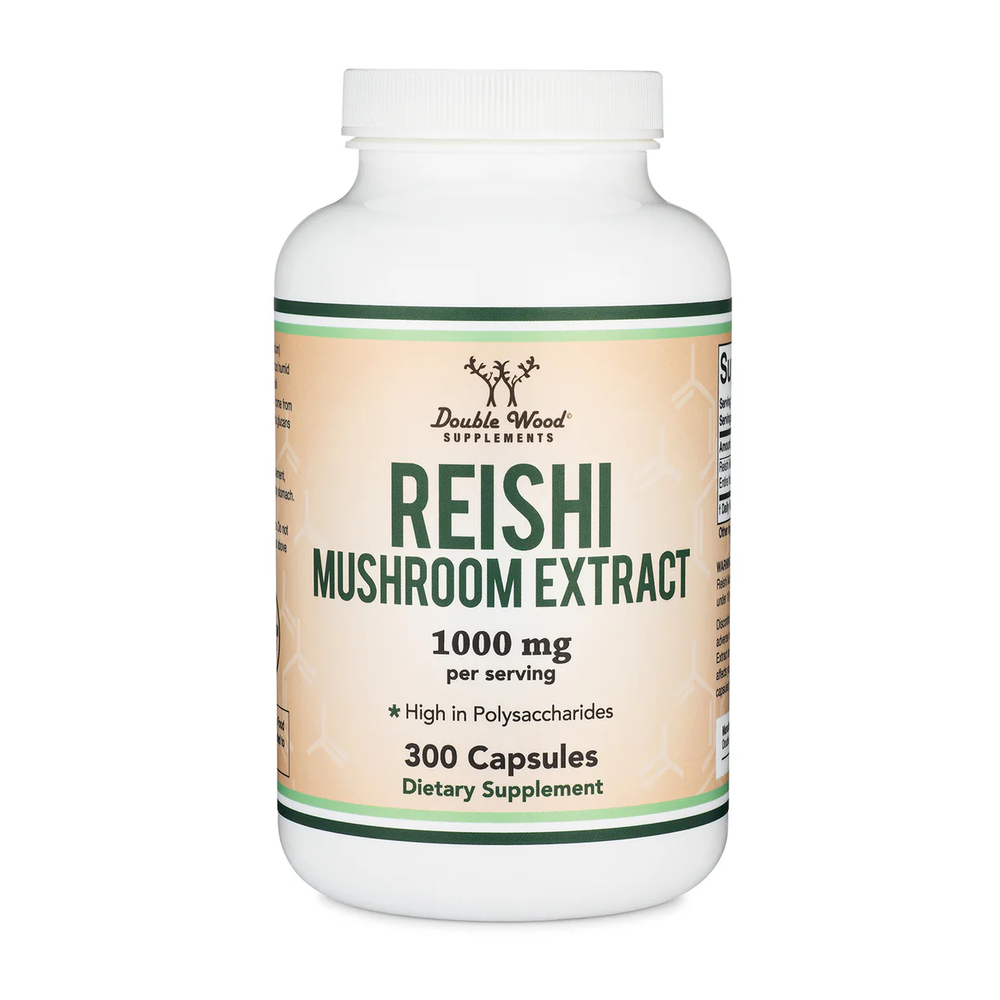 Double Wood Supplements - Reishi Mushroom - 300 x 500 mg capsules