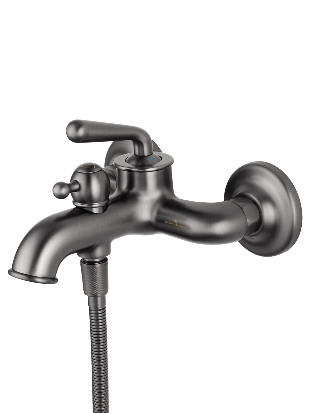 Смеситель для ванны с душем WONZON & WOGHAND STEAM, Темный графит (WW-88639008-BGM)