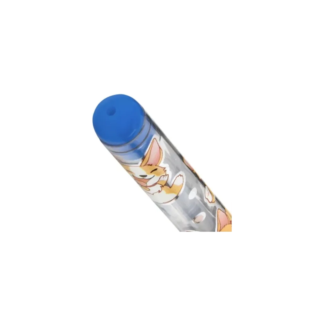 Ручки гелевые набор 6 шт. BRAUBERG KIDS CUTE ANIMALS корпус с печатью, узел 1 мм, линия письма 0,7 м