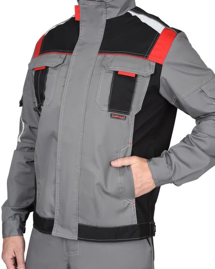 Куртка "Сириус-Стан" (серый/черный/красный)