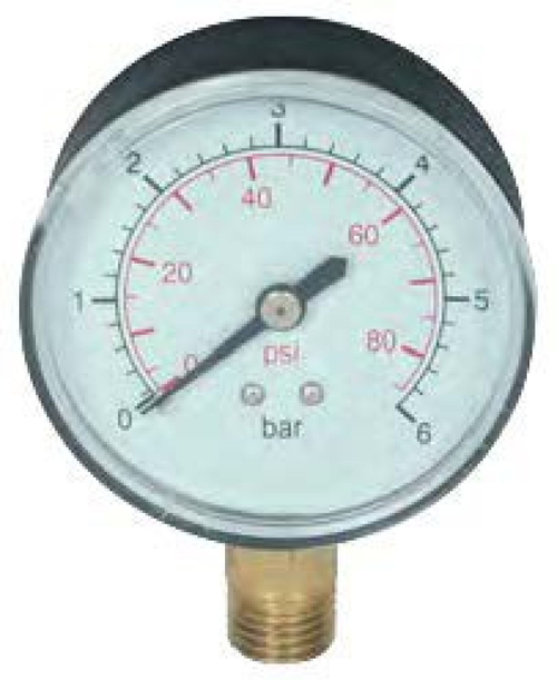 Манометр NatureWater PSM-1 ниж 1/4", 6 бар