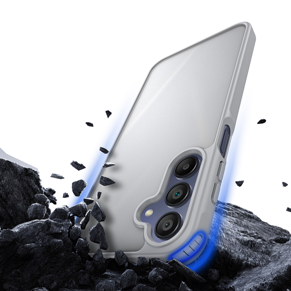 Прозрачный матовый чехол серого цвета для Samsung Galaxy A17 (5G, 4G), Galaxy A26 5G и Galaxy A16 (5G, 4G), серия Yind Series от Dux Ducis