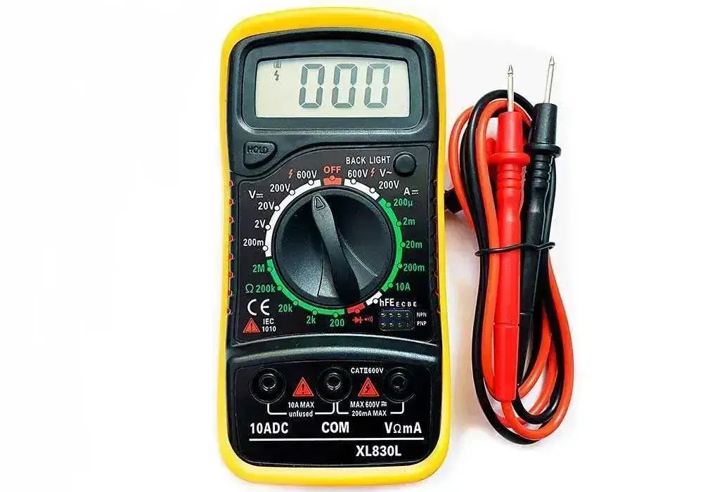 Цифровой мультиметр с звуковой прозвонкой цепи, тестер электрического напряжения, ударопрочный вольтметр для авто