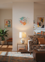 Настенные часы AstroPetal / Звёздный Лепесток – стиль Mid-Century, 40 см, полимер и латунь