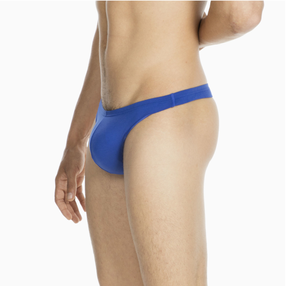 Мужские трусы стринги синие HOM FREDDY G-String 400202_4000BI