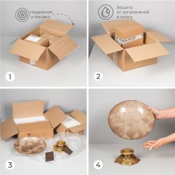 Фруктовница-конфетница Флора Бронза