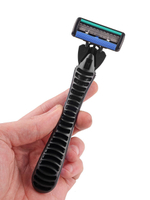 Бритва мужская + 16 многоразовых картриджей c 5 лезвиями HAOWELL плавающая головка, полоска Aloe+витамин E