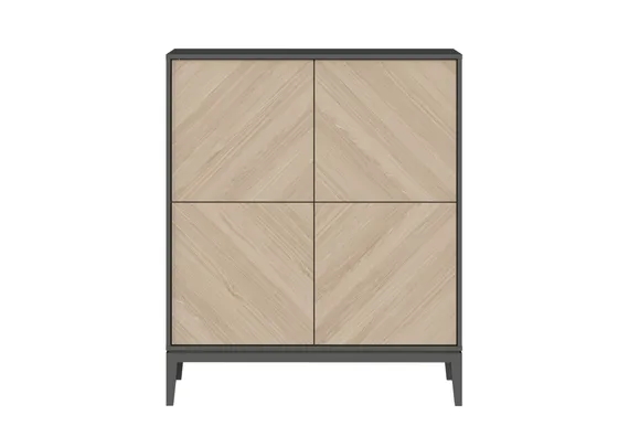 Шкаф Fjord 4 двери (темно-серый)