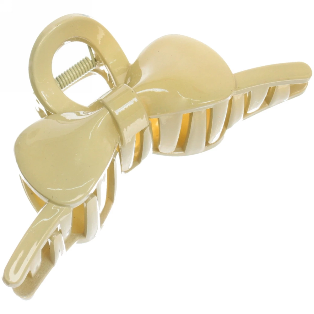 Заколка-краб для волос на блистере «Magic Gloss», бантик, микс 6 цветов, 11см