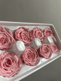 Роза классическая ярко-розовая d=4-5 см (упак 8 шт)