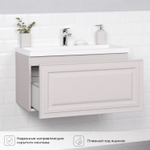 Комплект тумба Verona 80 (794*379*440) подвесная с раковиной Natella 80 Керамик