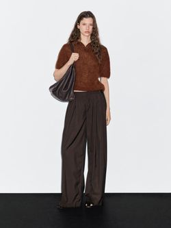 Massimo Dutti Трикотажный свитер из смесовой альпаки, черепичный