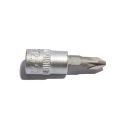 Торцевая головка короткая с битой 1/4" PZ2, СТАНКОИМПОРТ, CS-14.12.PZ2