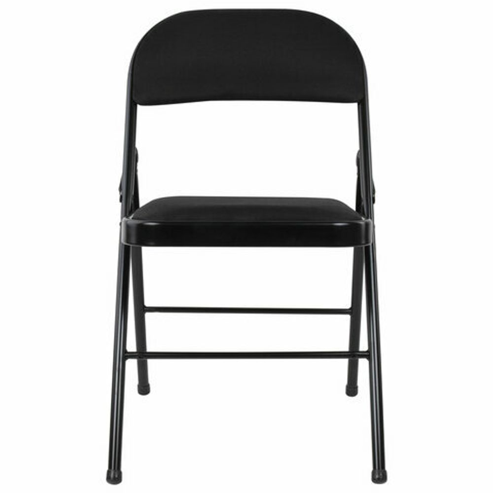 Стул складной BRABIX "Golf Plus CF-003 КОМФОРТ", чёрный каркас, чёрная ткань, 532889