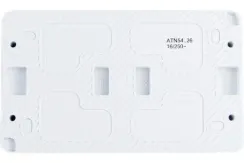 Розетка Systeme Electric ATLASDESIGN PROFI IP54 с заземлением двойная с крышкой накладная белая 37020