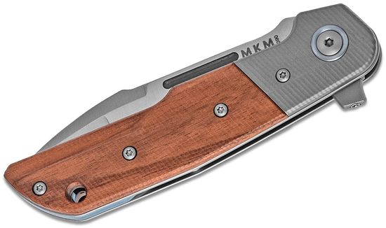 Складной нож MKM "CLAP" MKM/LS01 ST c клинком из стали Böhler M390 Microclean®, рукоять дерево (Santos) / титан