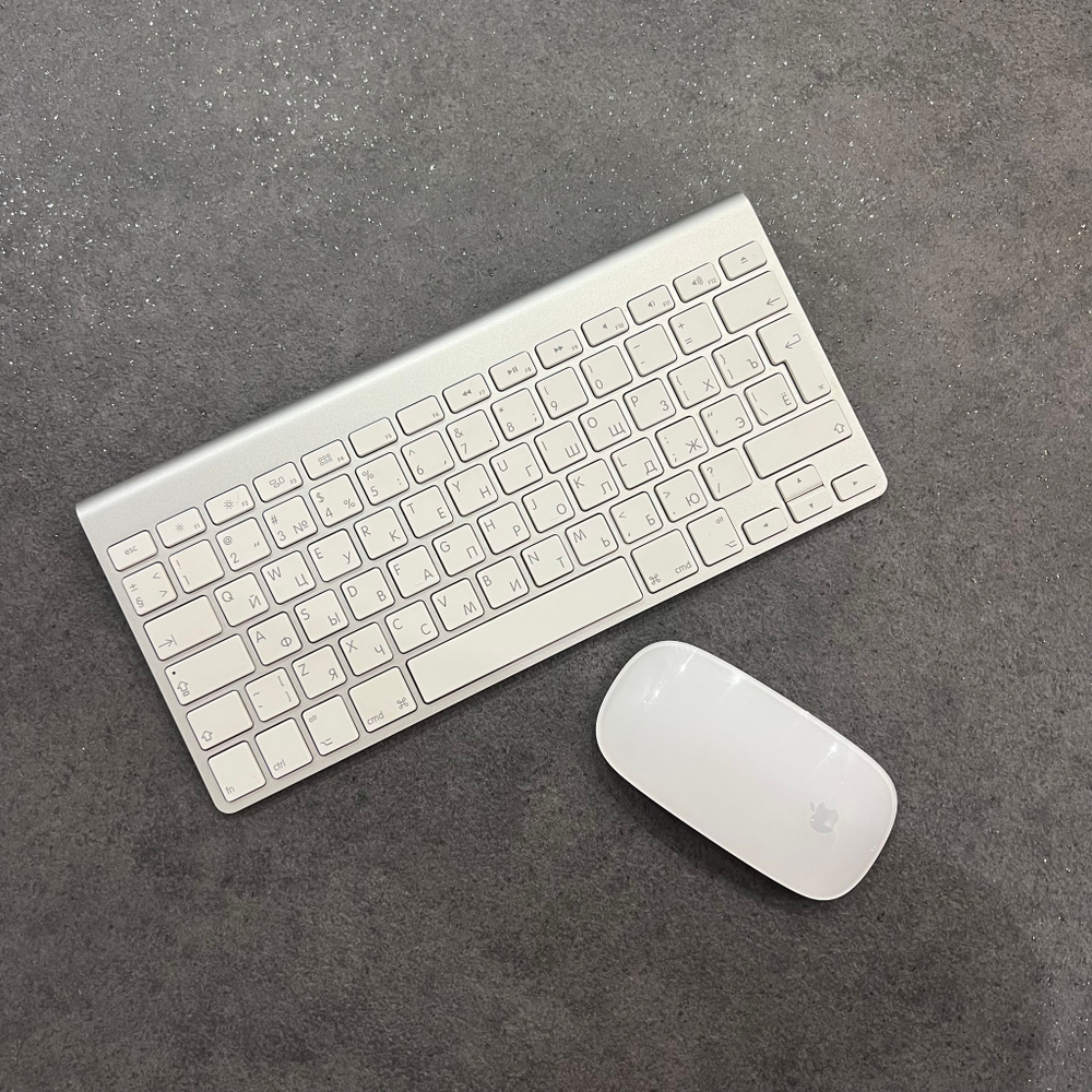 Комплект клавиатура Apple Keyboard A1314 и мышь Apple Magic Mouse A1296 (отличное состояние, упаковка)