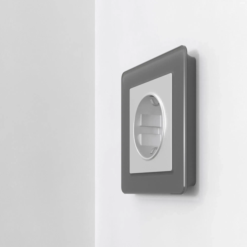 Рамка на 1 пост Acrylic (графит) W0012704