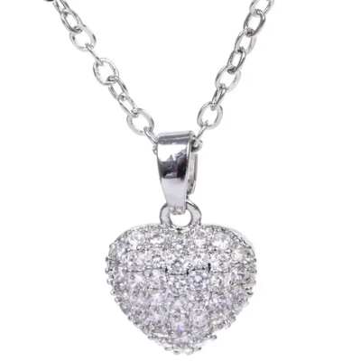 Подвеска из гиппоалергенного сплава со стразами «АМОР», цвет серебро и золото, d-20см/0,9см