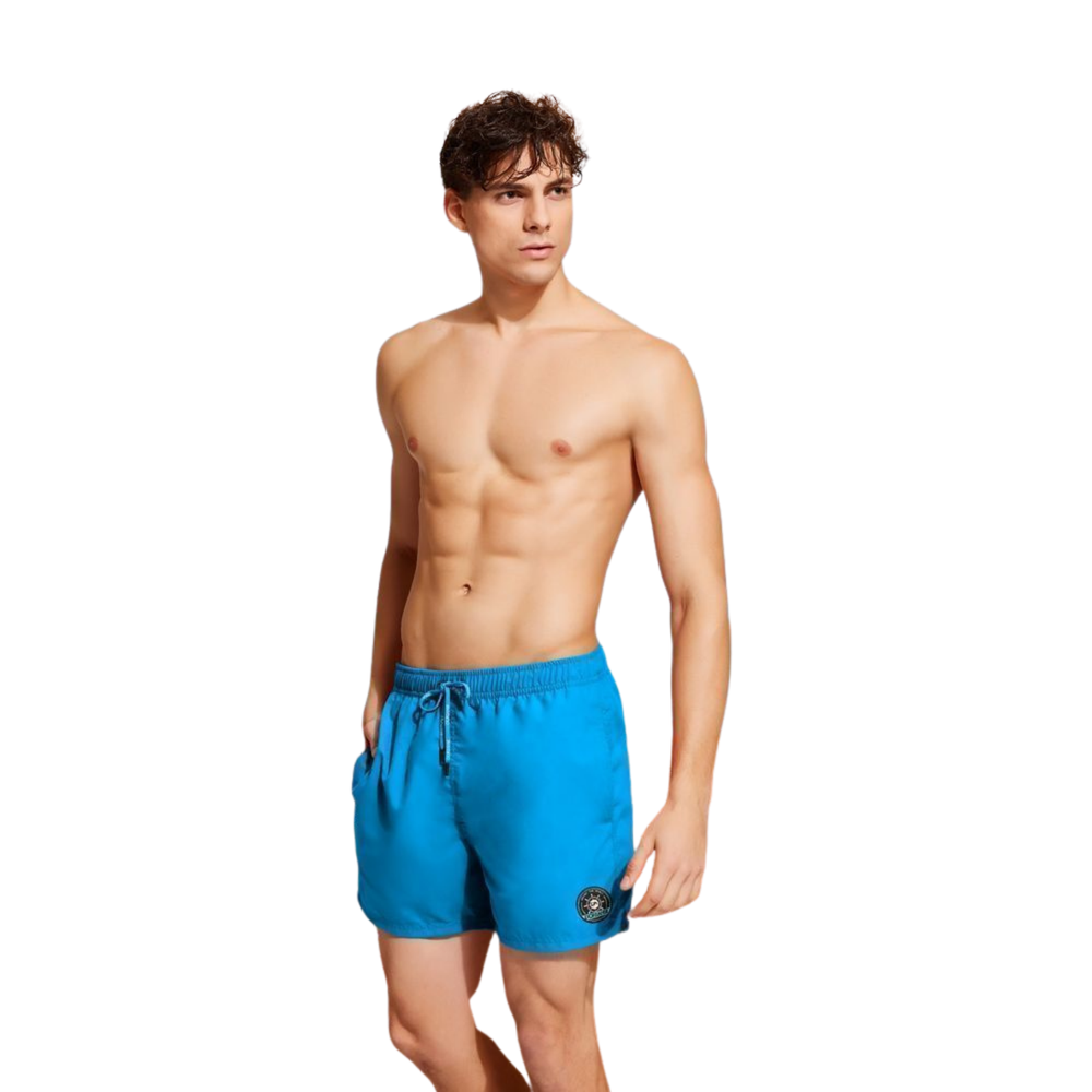 Мужские шорты для плавания голубые с принтом Bora Bora DOREANSE 3810