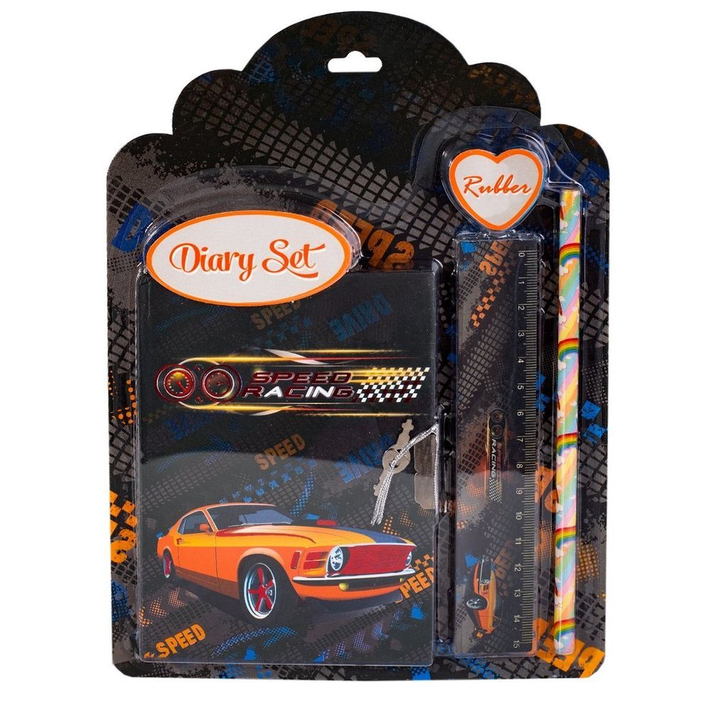 Блокнот 11,0 см * 15,0 см , 7БЦ, Alingar, ламинация, замочек, карандаш, линейка, ластик, "Speed racing", блистер с европод. Блокнот 11,0 см * 15,0 см , 7БЦ, Alingar, ламинация, замочек, карандаш, линейка, ластик, "Speed racing", блистер с европод.