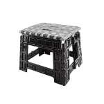 Табурет складной маленький черный-серебро