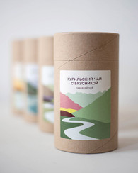 Курильский чай с брусникой в подарочном тубусе