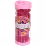 Резинки для волос детские в тубе 28шт «ЗАБАВА», зефирки, цвет розовый / белый, d-2см (наклейка Кокетка)