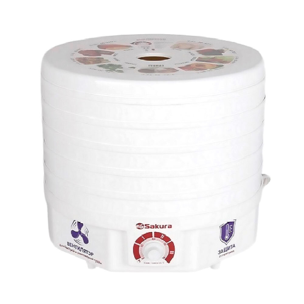 Сушилка для овощей и фруктов 5 ярусов 520Вт SA-7809W