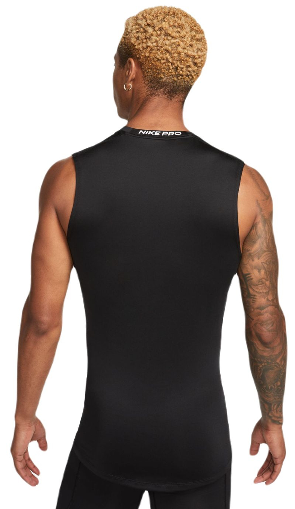 Термобелье Nike Pro Dri-Fit Tight Sleeveless Fitness Top - black/white