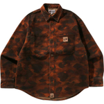 A Bathing Ape Bathing Ape Shirts Button Cotton Drop Shoulder Sleeve Moderate Workwear 0zxstm305311q коричневый
