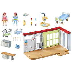 Игровой набор Playmobil 71616 Родильное отделение 71616 62 детали — фото 2