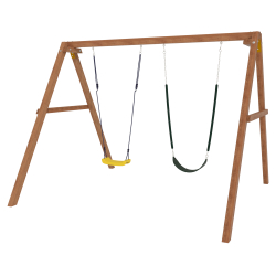 Деревянные качели с гибкими качелями