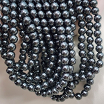 Гематит, гематин (геметин), бусины гладкий шар, 8мм